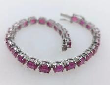 14.8 ct Certified Silver Ruby gemstone bracelet - Photo 4