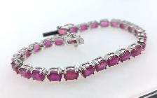 14.8 ct Certified Silver Ruby gemstone bracelet - Photo 5