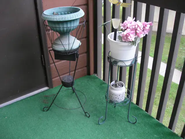 Two Metal Plant Stands