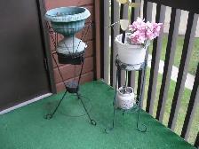 Two Metal Plant Stands