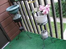 Two Metal Plant Stands - Photo 2