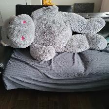 Jumbo Grey Plush Hippo
