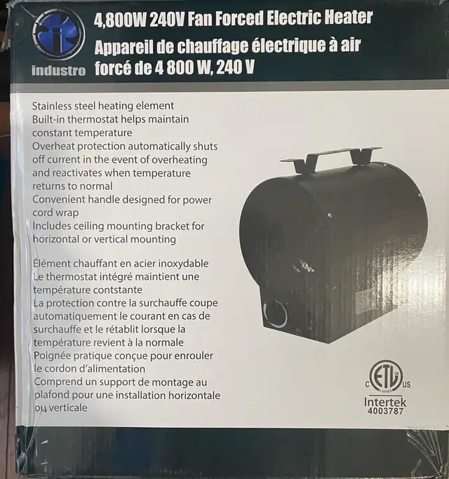 Fan Forced Electric Heater,