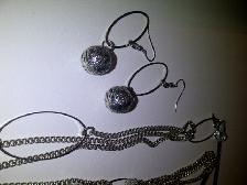 SET NEUF ARGENT: COLLIER 20'HAU BOUCLES D'OREILLES $10.00 LE SET - Photo 3