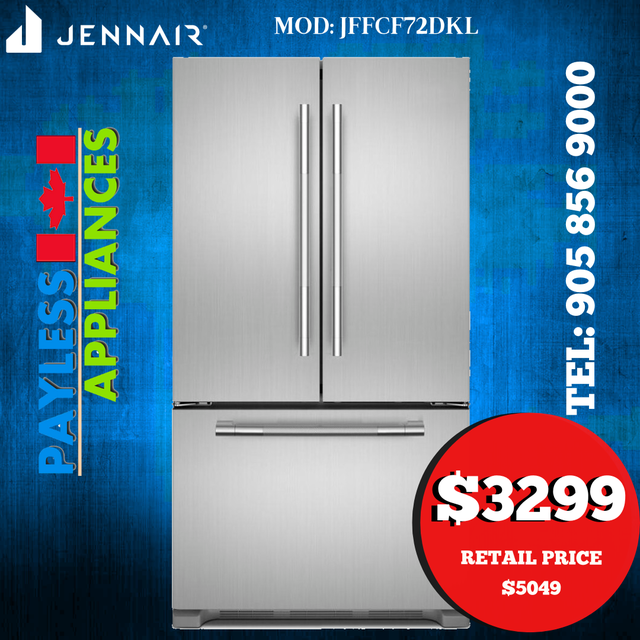 Jenn Air Refrigerator JFFCF72DKL 36' French Door 21.9 cu. ft.