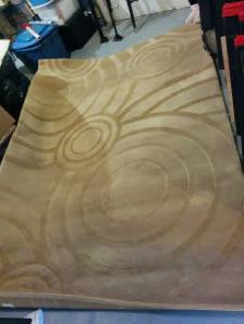 Tapis beige 7' x 8'  motif de ronds - Photo 3