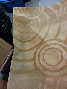 Tapis beige 7' x 8'  motif de ronds - Photo 4