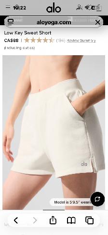 ALO LOW-KEY SWEAT SHORT