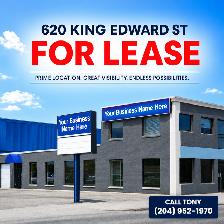 Building for Lease 6500 SF 620 King Edward Office RETAIL Space