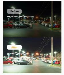 480V LED Parking Lot Light, 200W