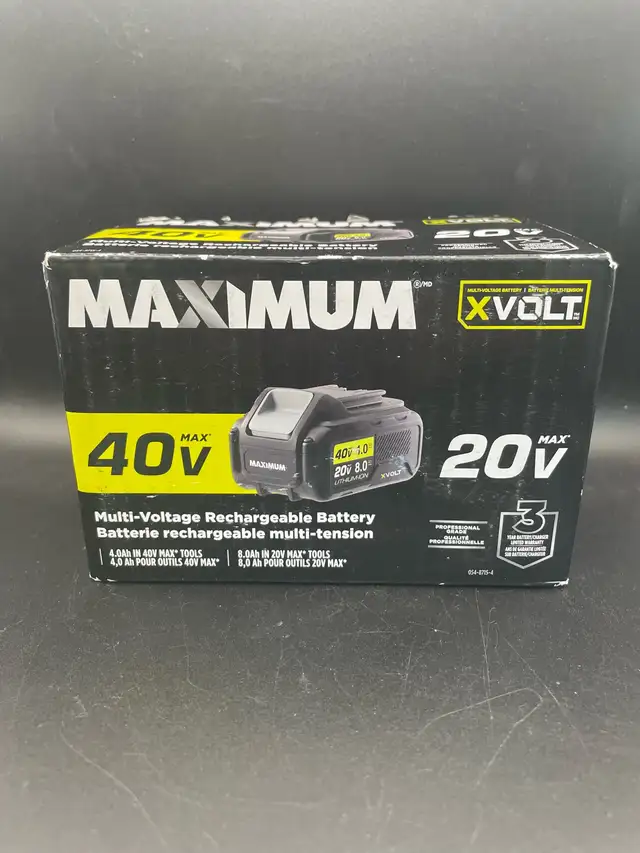 MAXIMUM XVOLT 20V/40V BATTERY