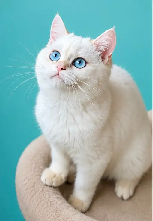 Luxury colorpoint British shorthair kitten with blue eyes