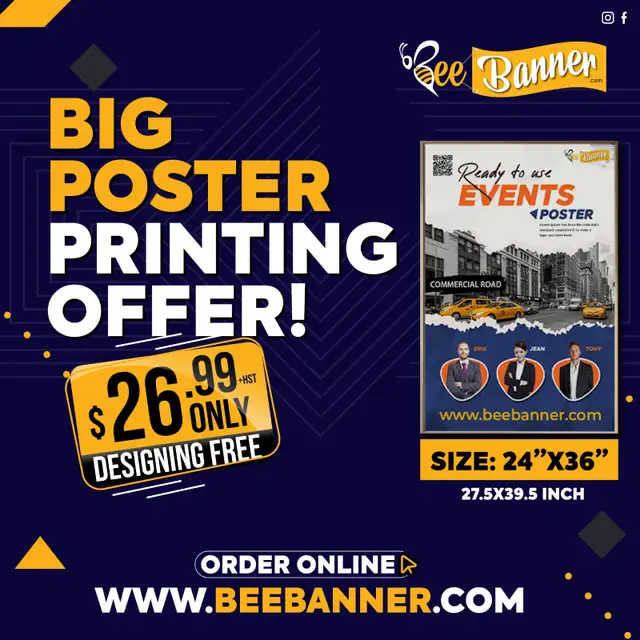 BIG Poster Printing Offer – Designing FREE!