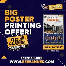 BIG Poster Printing Offer – Designing FREE!