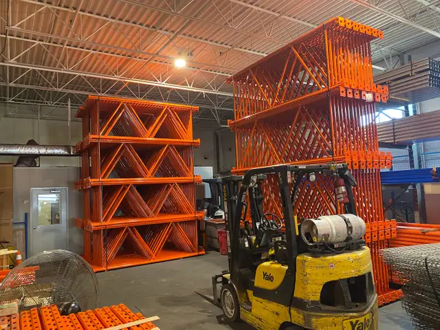 Bolted Redirack racking frames from 6’ tall to 16’ tall in stock