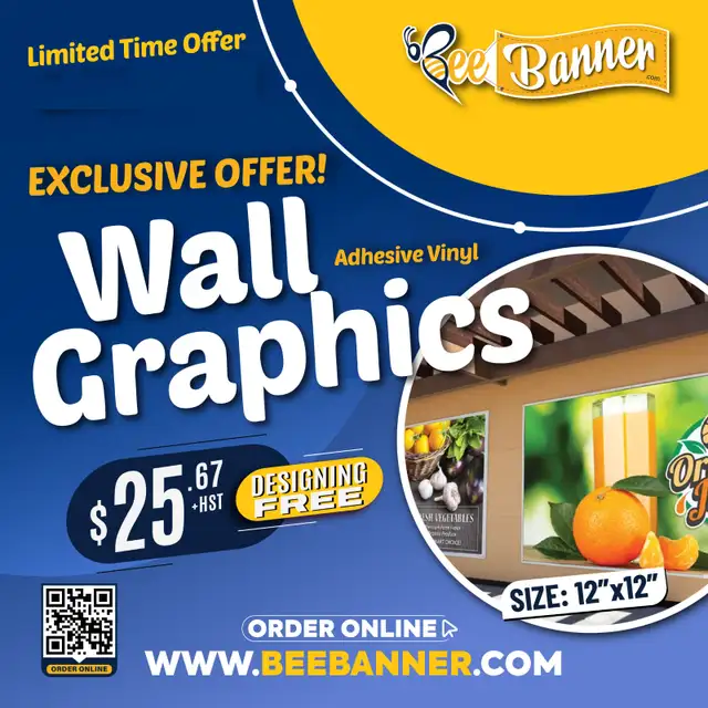 Wall Graphics – Adhesive Vinyl (Custom Printing)