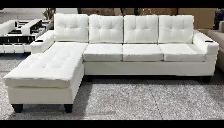 New L Shaped Leather Sectional 4-Seater Sofa