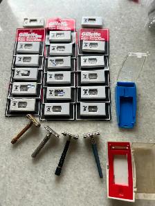 VINTAGE 90 RAZOR BLADES PLUS 4 BLADE HANDLESAS PICTURED - Photo 3