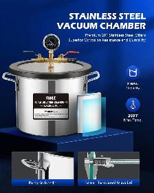 Orion Motor Tech 7.6 L Vacuum Chamber with Pump Kit, 3.5 cfm Vac - Photo 2