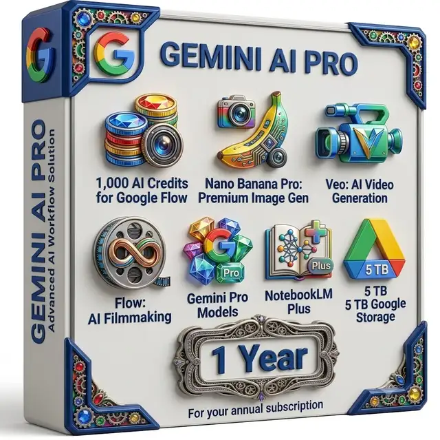 Gemini AI Pro   Veo 3   Flow   Whisk   5TB Google Drive | AI Pro