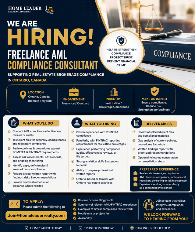 Freelance AML Compliance Consultant (Contract)