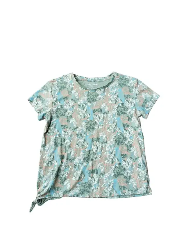Joe Fresh Girls Botanical Print Side Tie T-Shirt – Size XL (14)