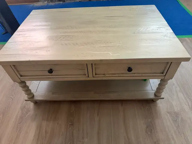 Table white finish w/2 drawers like NEW