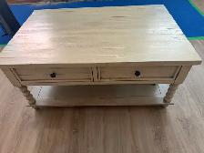 Table white finish w/2 drawers like NEW