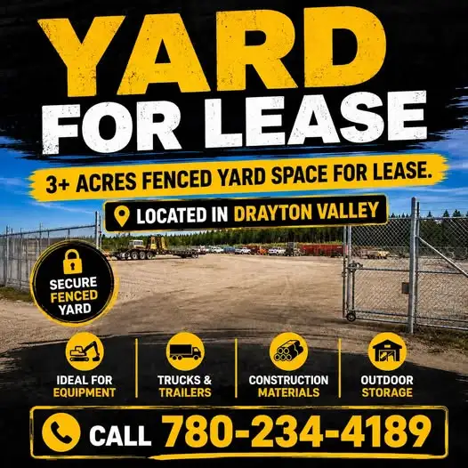 (3  Acres) Yard Space for Lease - Drayton Valley, AB