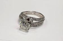 1.87 Carat Natural Diamonds Engagement Ring in 14k Gold - Photo 2