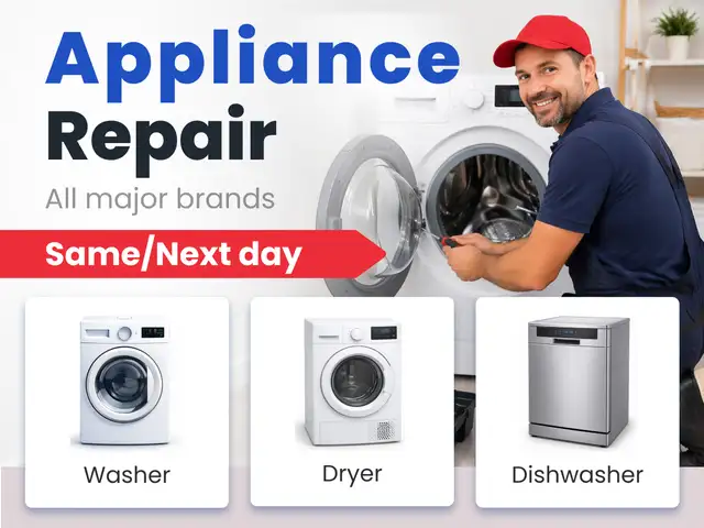 Appliance Repair | Same-Day Service | Washer, Dryer & Dishwasher