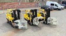 Forklift Hyster with Roll Clamp, Chariot elevateur Cascade Attac
