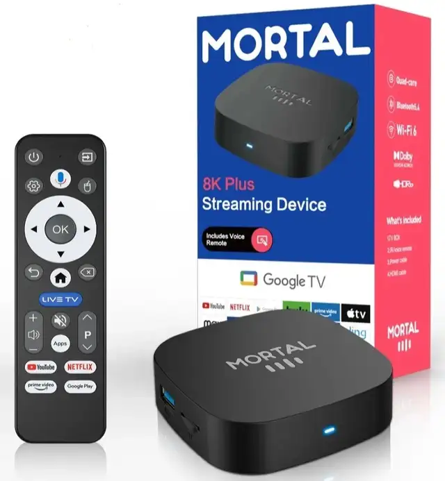 Mortal 8K Plus Streaming Device 8GB/128GB Dual WiFi 2.4G/5.8G