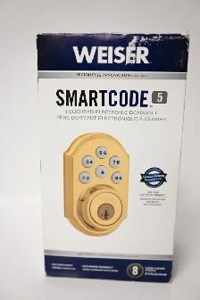 Deadbolt Touchpad Electronic Smartcode 5 Brass Brand New