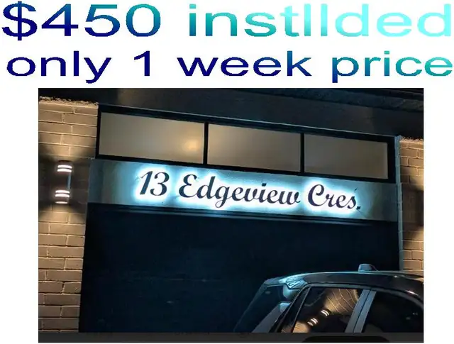 LED Script Number Home Address Cursive Custom Letter Light Sign