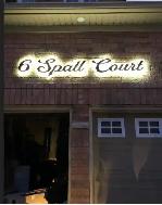 LED Script Number Home Address Cursive Custom Letter Light Sign - Photo 2