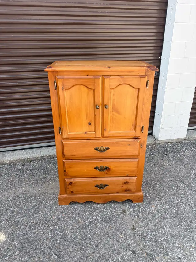 Free delivery used Wood Armoire with Drawers