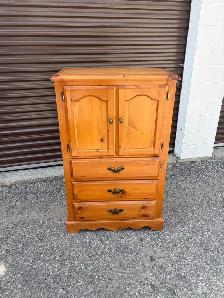 Free delivery used Wood Armoire with Drawers