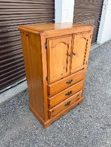 Free delivery used Wood Armoire with Drawers - Photo 5