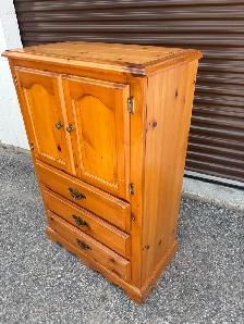 Free delivery used Wood Armoire with Drawers - Photo 6