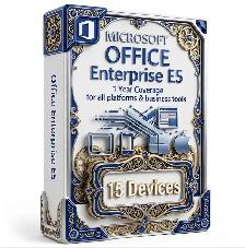 Microsoft Office 365 Enterprise E | 1 Year | 15 devices