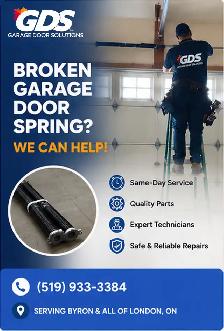 Emergency Garage Door Repair Strathroy - Same-day (519) 933-3384