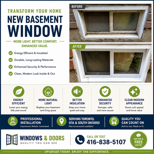 Basement windows with installation