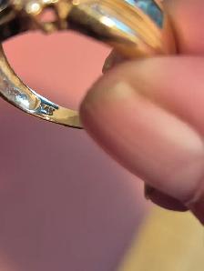 Vintage 14k Gold and diamond aquamarine ring - Photo 4