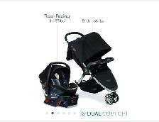 Britax B-Agile complete travel system Car seat  carrier stroller