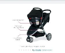 Britax B-Agile complete travel system Car seat  carrier stroller - Photo 2