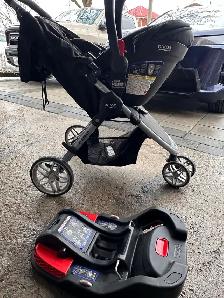 Britax B-Agile complete travel system Car seat  carrier stroller - Photo 4