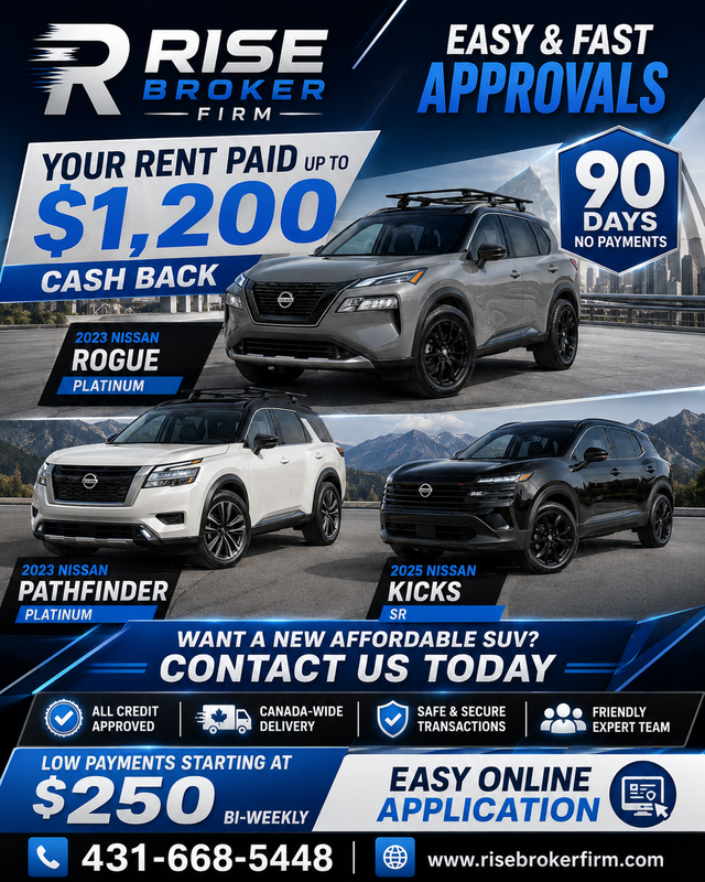 SUV SPECIALS AVAILABLE NOW AT RISE BROKER FIRM