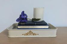 Vintage Metal Casserole Holder / Decorative Tray - repurposed - Photo 3
