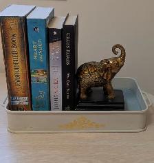 Vintage Metal Casserole Holder / Decorative Tray - repurposed - Photo 4